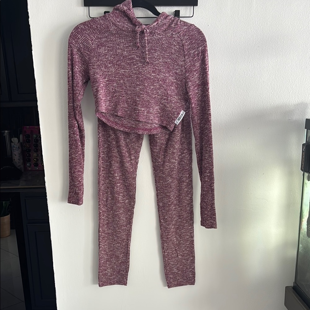 Gymshark Burgundy Knit Set